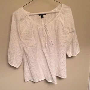 J crew white blouse